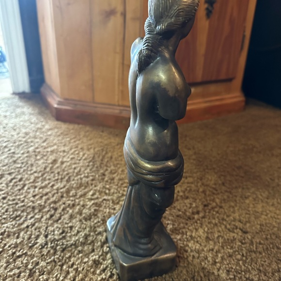 Mid Century Modern Brass Statue of a Greek Woman - Picture 6 of 9
